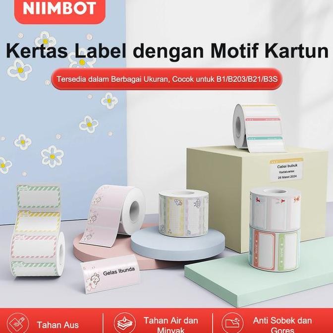 

Niimbot B21/B1/B3S Stiker Label Kartun, Stiker Nama Siswa, Label Klasifikasi Dan Penyimpanan Kertas Co