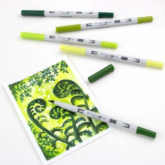 

New Product - Tombow Abt Pro Green Tones Art Markers Set 5 Color Dual Tip Brush Pen Kiarastoreku