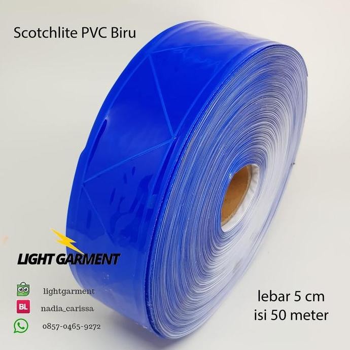 

Pita Scotchlite Skotlet Reflektor Pvc Biru 5Cm
