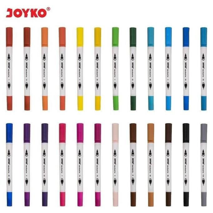 

New Product - Color Brush Marker 24 Warna Joyko Clp-07 - Alat Tulis Senang Kiarastoreku