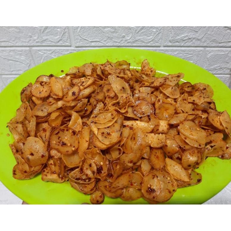 

ID | KRIPIK SINGKONG PEDAS CIKRUH SI TILEUNG 500GRAM KRIPIK BUMBU BASAH