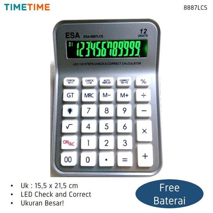 

New Product - Kalkulator Led Layar Menyala Check Correct Function Free Baterai Kiarastoreku