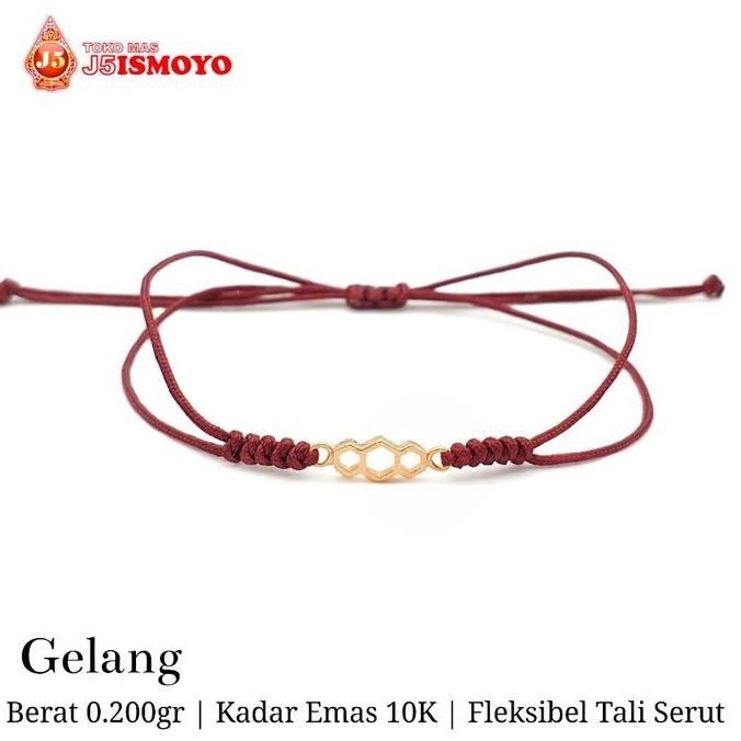 Gelang Tali Emas Model Serut Heksana J5Ismoyo Co