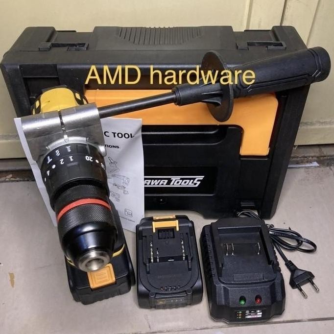 NAGAWA NCB22K CORDLESS BOR BETON IMPACT 13mm SET BRUSHLESS BATERAI 21V