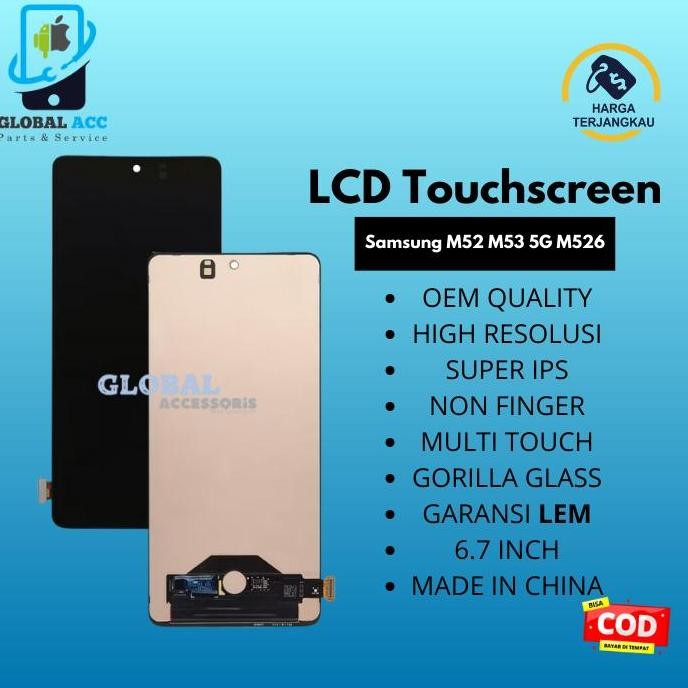 Lcd + Touchscreen Samsung Galaxy M52 M53 5G M526 Original 100% Co