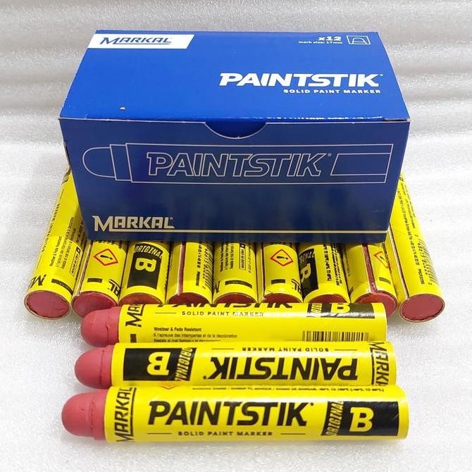 

Paintstik Original B Solid Paint Marker Red / Paint Stick Markal B Merah ( Stik Penanda Besi Baja Beton Kaca Plastik Karet ) Co