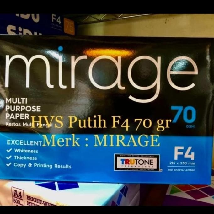 

Kertas Hvs F4 Folio 70Gram Mirage Kertas Fotocopy ,Print Co