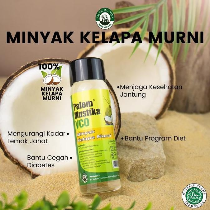 

Murah Vco Virgin Coconut Oil 240 Ml Palem Mustika | Minyak Kelapa Murni | Booster Imun