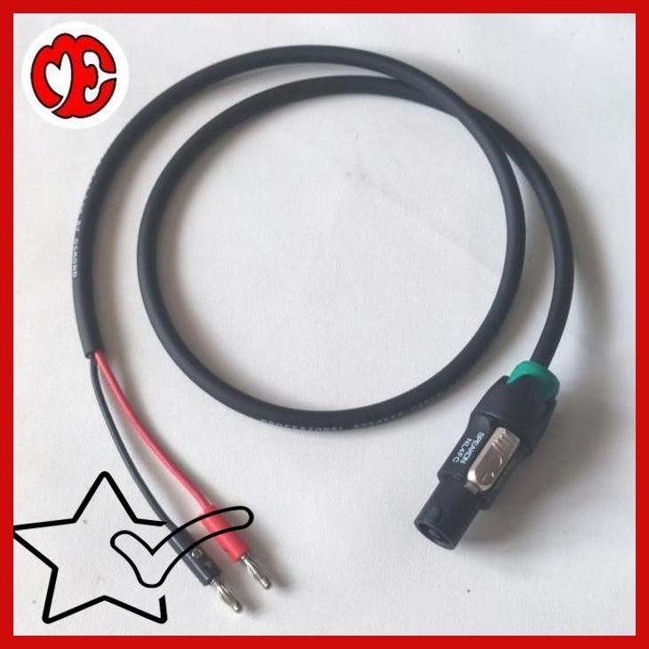 [IWS] KABEL SPEAKER AUDIO JACK SPIKON TO 2 JACK BANANA