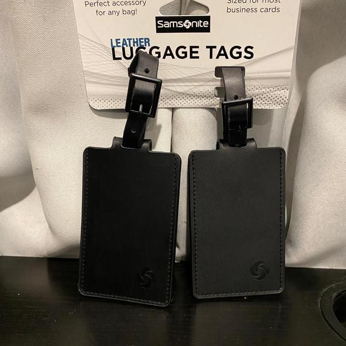 Samsonite Leather Lugage Tags / Tag Bagasi 100% Original Co