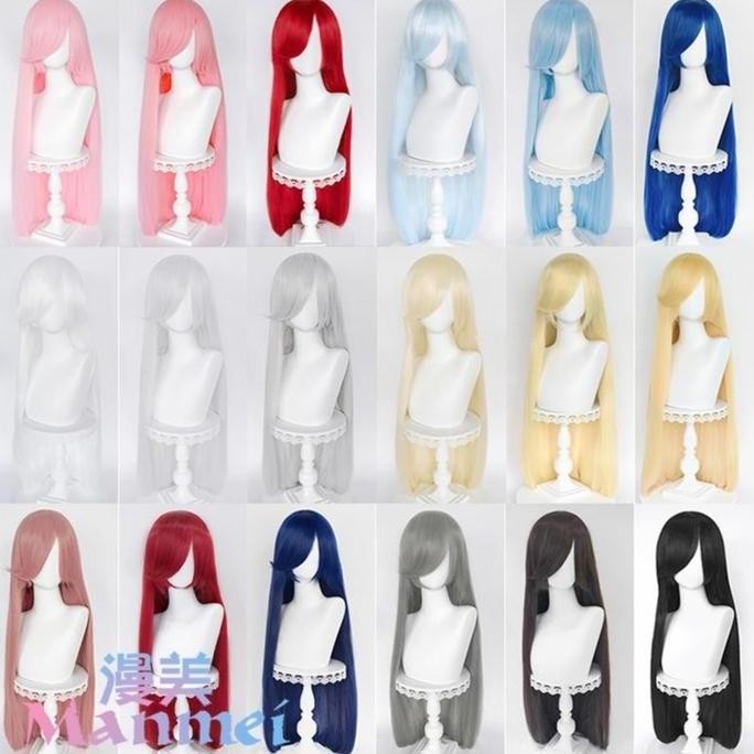 TERMURAH - [QTakasi] WIG RAMBUT PALSU COSPLAY BASED PANJANG 100CM BRAND MANMEI