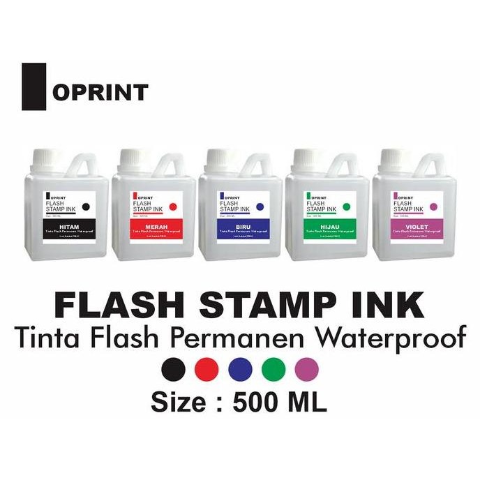 

Tinta Stempel Flash Plastik Permanen Waterproof 500 Ml Co