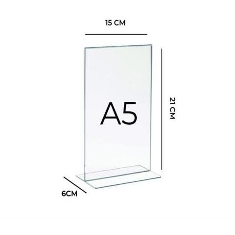 

Tempat Poster Brosur Menu Berdiri Akrilik A5 Standing Acrylic Co