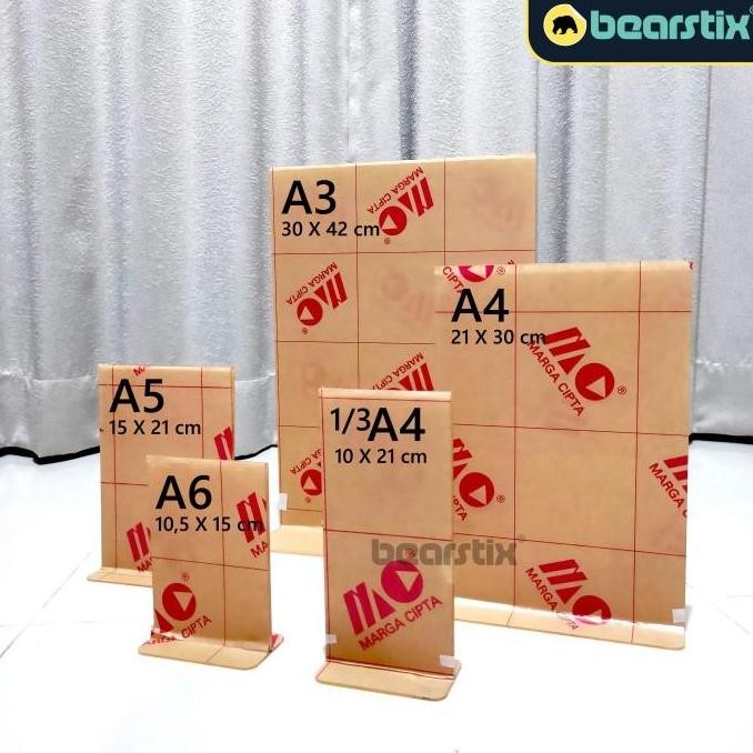 

3Mm A3 Akrilik Tempat Qris Stand Qr Bar Meja Kasir Acrylic Holder Co