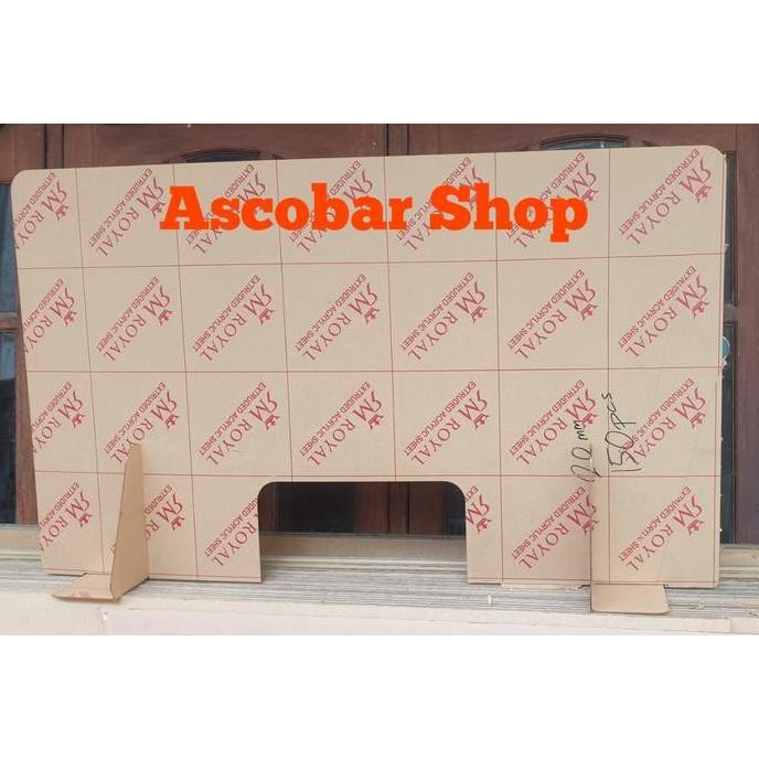 

Sekat Acrylic 3Mm 120 X 60Cm Meja Partisi Teller Kasir Bisa Lem Co