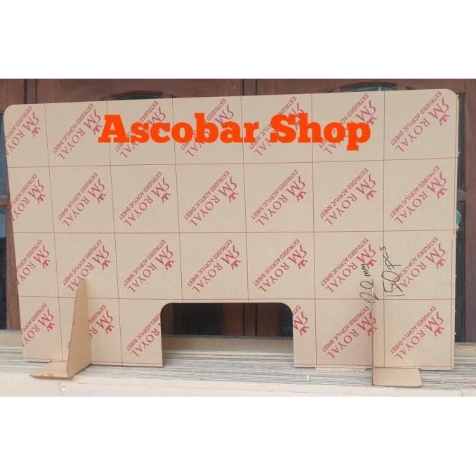 

Sekat Acrylic 3Mm 150 X Tinggi 60Cm Meja Partisi Teller Kasir Bisa Lem Co