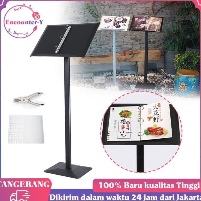 

115Cm Stand Menu A4 Menu Stand Rak Menu Tempat Menu Untuk Restoran Co