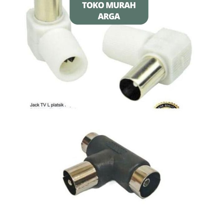 JACK PARALLEL T TV PLASTIK JEK T UNTUK 2 TV 1 ANTENA SAMBUNGAN 2 C BEST SELLER