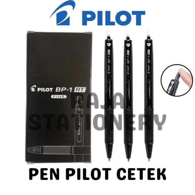 

TERLARIS! PILOT BALL PEN CLICKER BP-1 RT BLACK BLUE PENA PULPEN CETEK PILOT BP-1RT HITAM BIRU LUSIN BOX [12PCS]
