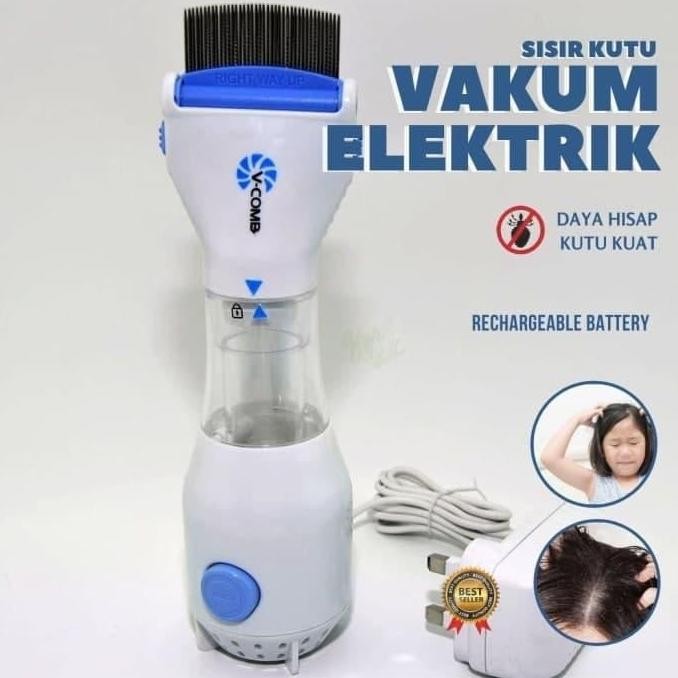 Sisir Vakum Elektrik V-COMB Penghilang Kutu Rambut Dan Telur Kutu GM