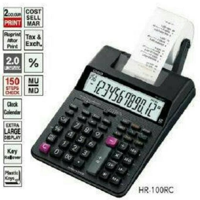 

Casio Hr-100Rc +Kertas Struk +Tinta +Adaptor ~ Kalkulator Printer Co