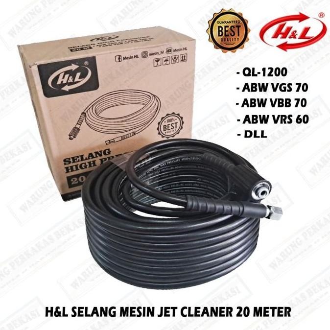 Termurah H&L Panjang 5 Meter 20 Meter Selang Mesin Steam Jet Cleaer High Pressure Washer Spare Part 