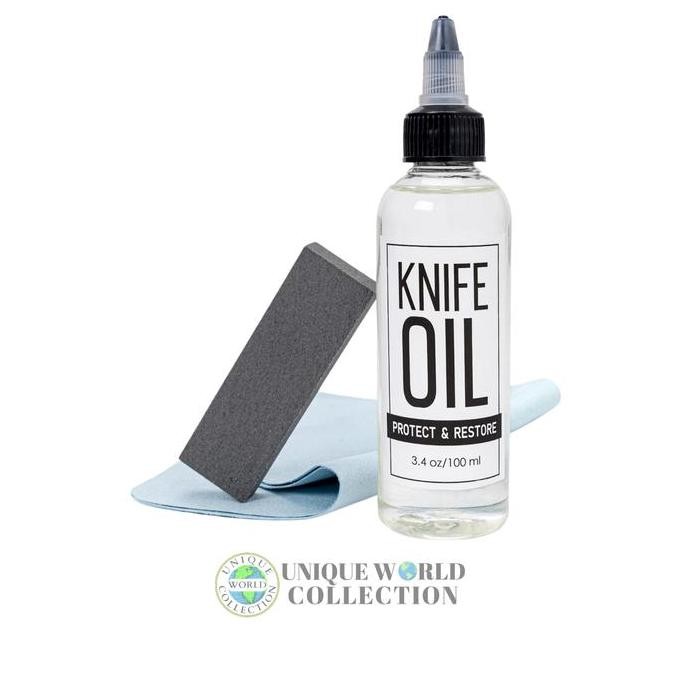 

Pugez Knife Oil (3.4Oz) Rust Eraser Kit, Protection Logam Cleaning Co