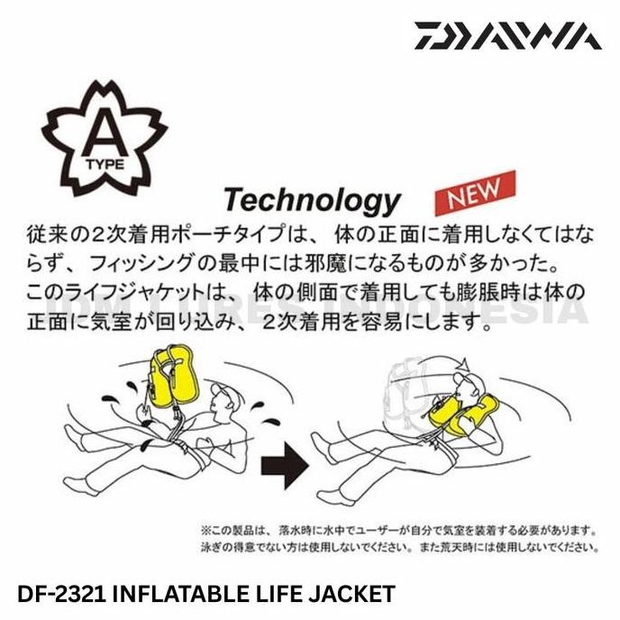 Ready Stock  Daiwa Df-2321 Inflatable Life Jacket Vest Pouch Type