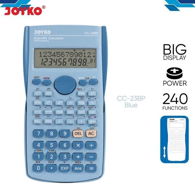 

Scientific Calculator Kalkulator Ilmiah Joyko Cc-23Bp 240 Functions Co
