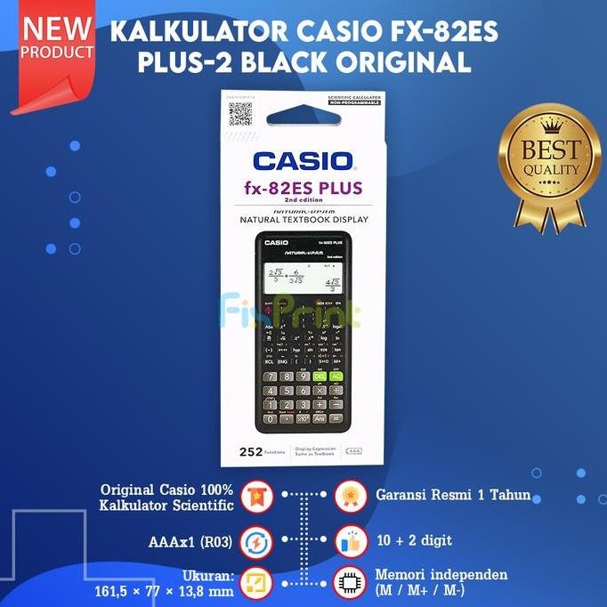 

Casio Fx-82Es Plus Calculator Scientific Kalkulator Ilmiah New Origina Co