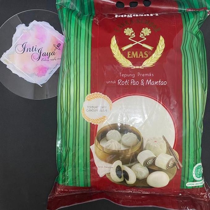 

monggo] cakra kembar emas tepung premiks roti pao & mantao 5 kg