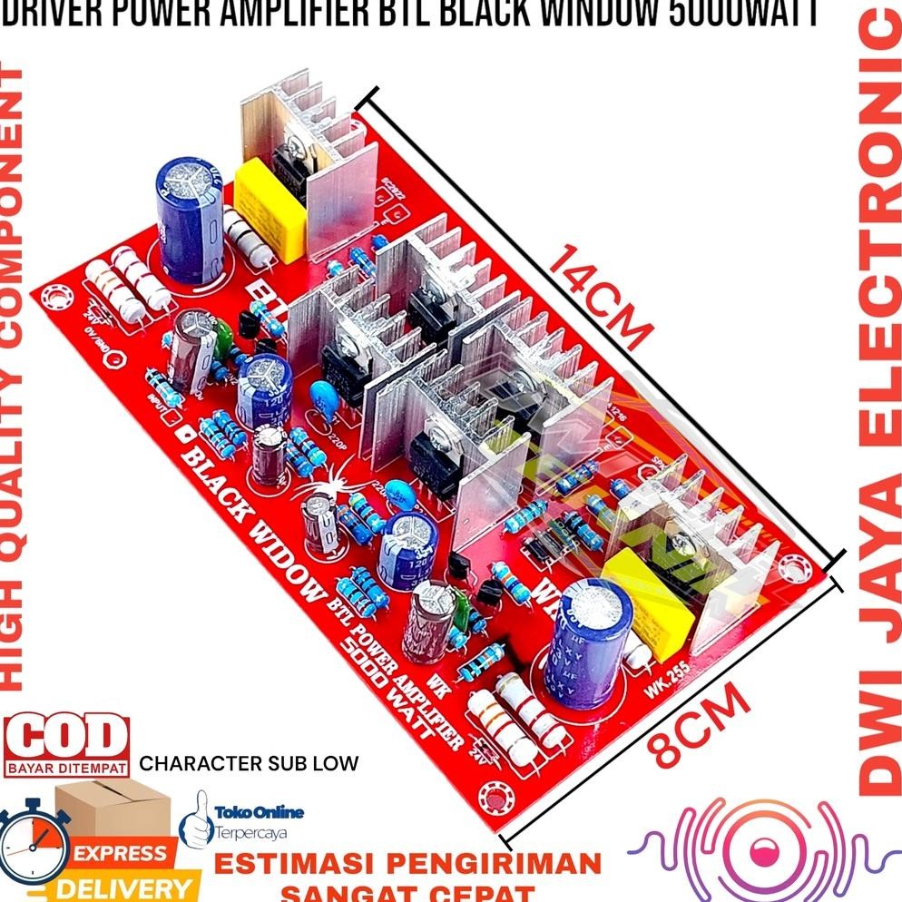 Kit Driver Power Amplifier BTL Black Widow 5000 watt Power Amplifier
