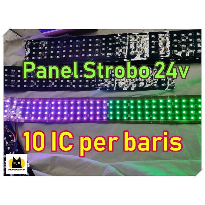 (Allthebest) Panel LED strobo RGB bus 12v 24v 4 baris 55cm -tanpa modul, butuh