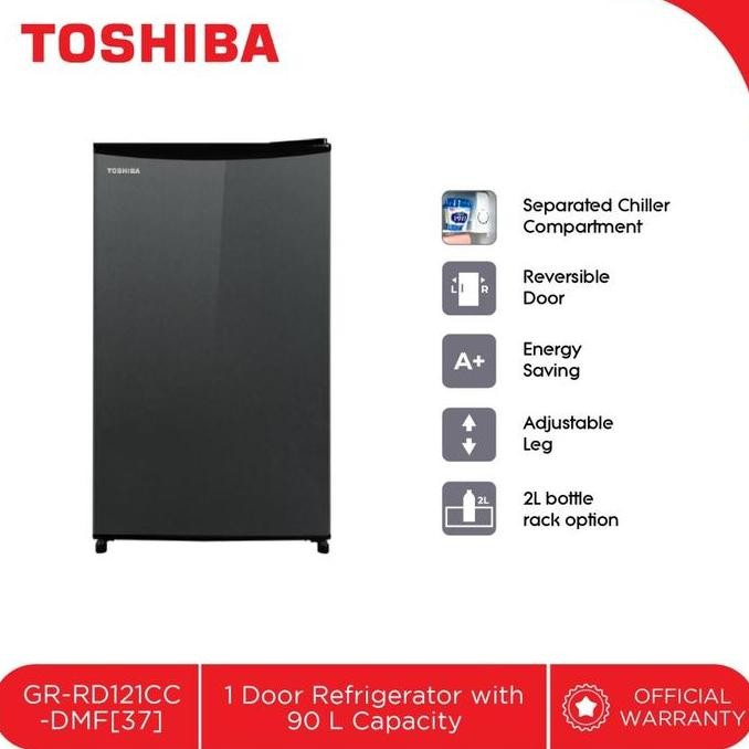 BEBAS ONGKIR - TOSHIBA Kulkas 1 Pintu GR-RD121CC-DMF[37] Kapasitas 90L