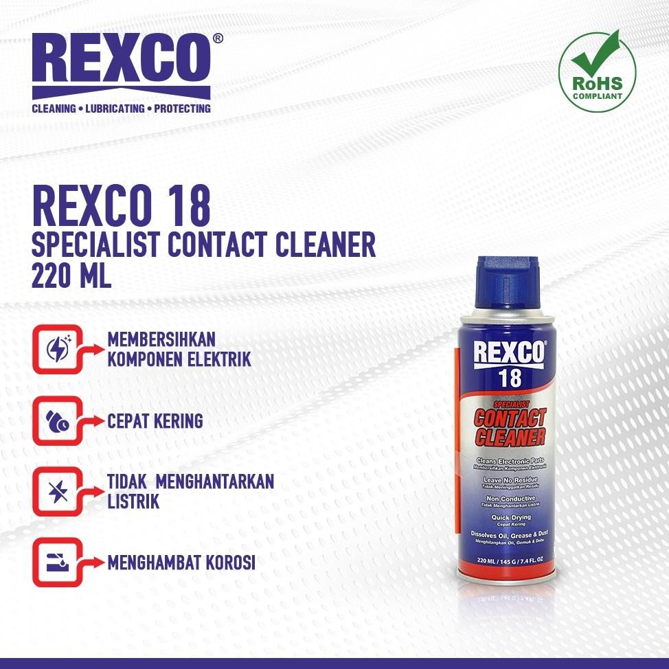 Pembersih Komponen Elektronik Contact Cleaner Rexco18 Rexco 18 220 ML