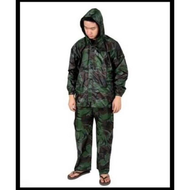 BEBAS ONGKIR - Jas Hujan Army Gizmo Japan