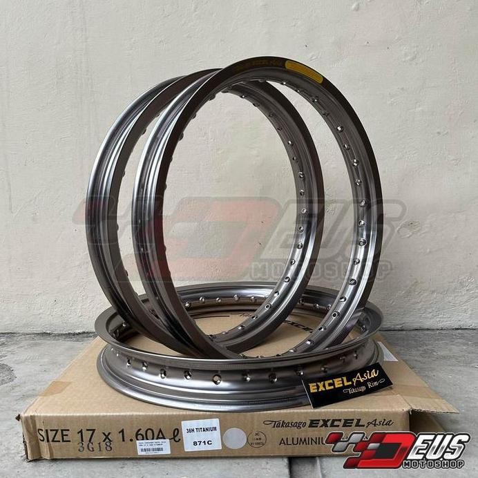 Velg TK Takasago Excel Asia Ring 17 140 160 185 Titanium & black