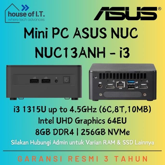 Intel Nuc I3 1315U - Intel Nuc I3 Gen 13 - Intel Nuc13Anhi3 - Asus Nuc I3 1315U - Mini Pc Asus 13 Pr