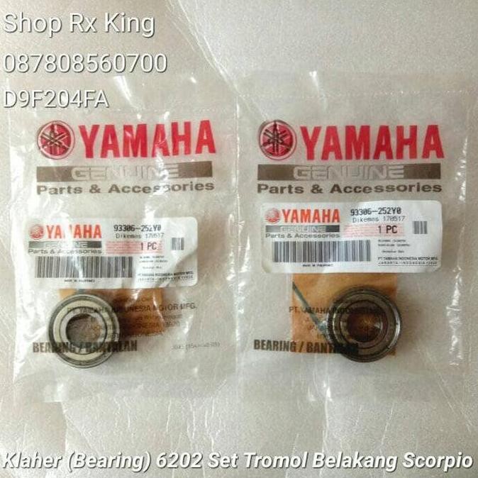 Klaher (Bearing) 6202 Set Tromol Belakang Scorpio / Rx King Ori Yamaha