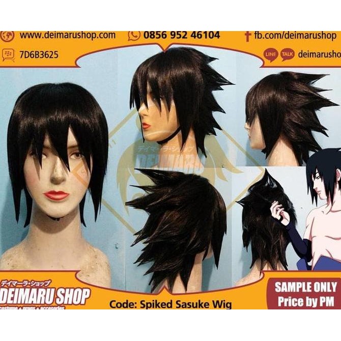 Rambut Kostum Wig Uchiha Sasuke Spiked Anime Manga naruto shippuden