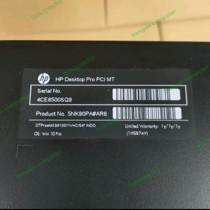 Pc Hp Desktop Pro Pc Mt Core I7-7700 Ram 16 Gb Ssd 512 Gb New Stok