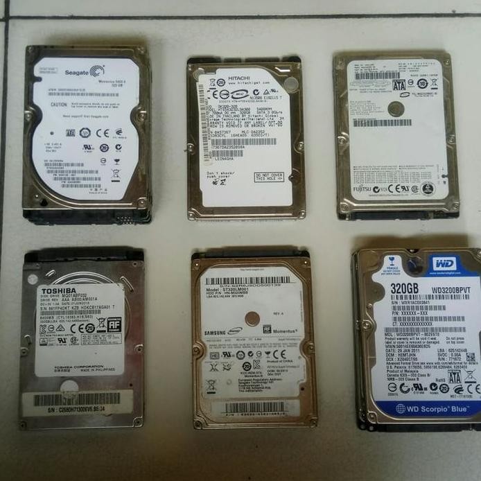 ready Hard Disk Laptop 320 GB.. Sehat Normal.. Merk Campur