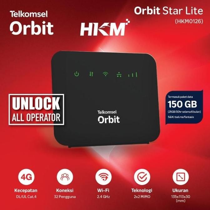 NEW Telkomsel Orbit Star Lite HKM0126 Modem Router Free Paket Data