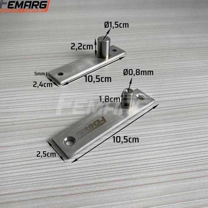 engsel pivot SS FEMARG | engsel stainless steel pintu lemari kayu