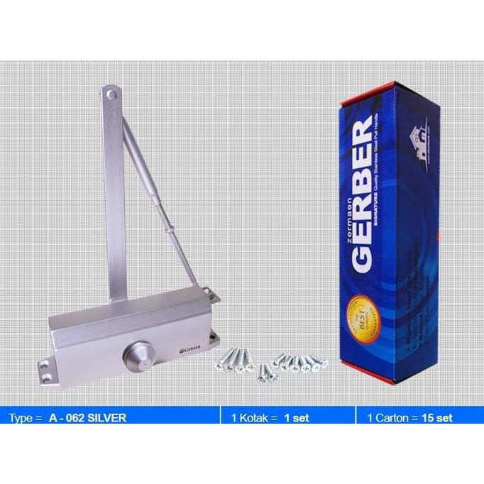 HARGA DISC - DOOR CLOSER pintu otomatis Gerber A062 silver