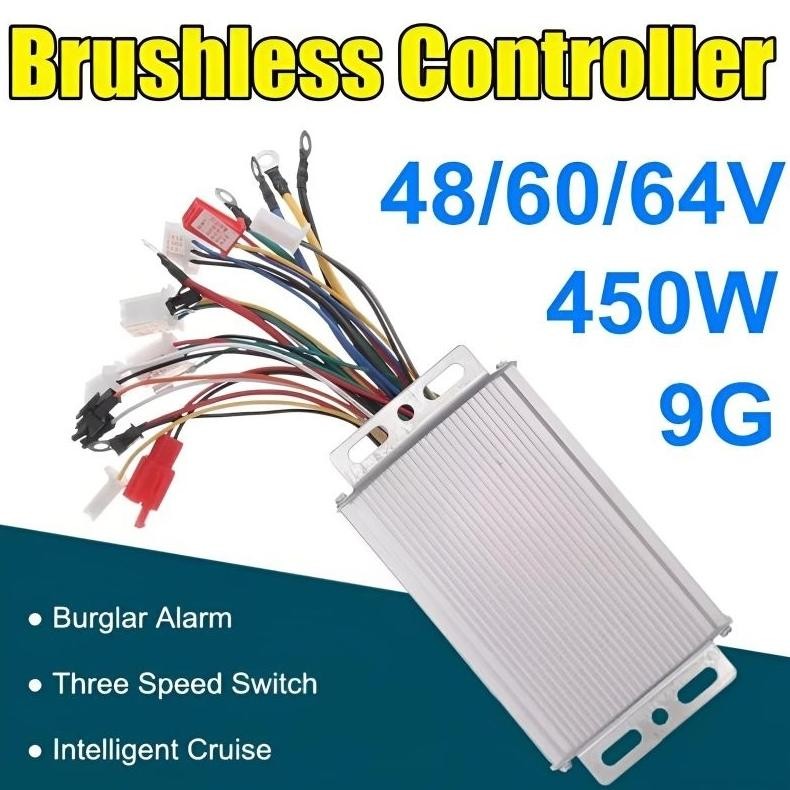 Premium Controller Sepeda Listrik 48V/60V/64V 450W Universal Kontroler 48Volt 60Volt 64Volt 450Watt 