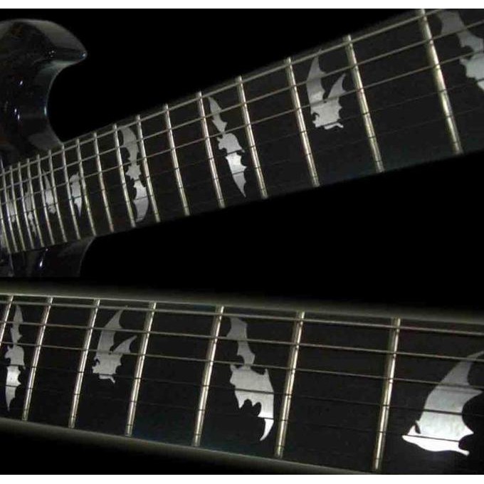 restock  Sticker Inlay Gitar or Bass Kelelawar Bat Schecter Fretboard aAkustik Elektrik Folk Washbur