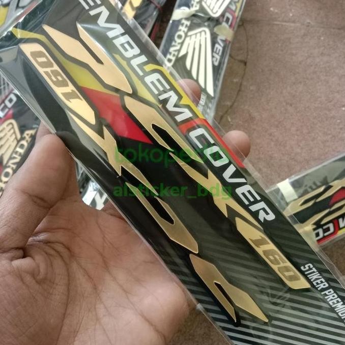 Emblem timbul PCX 160 gold 1 pasang / sticker timbul PCX 160
