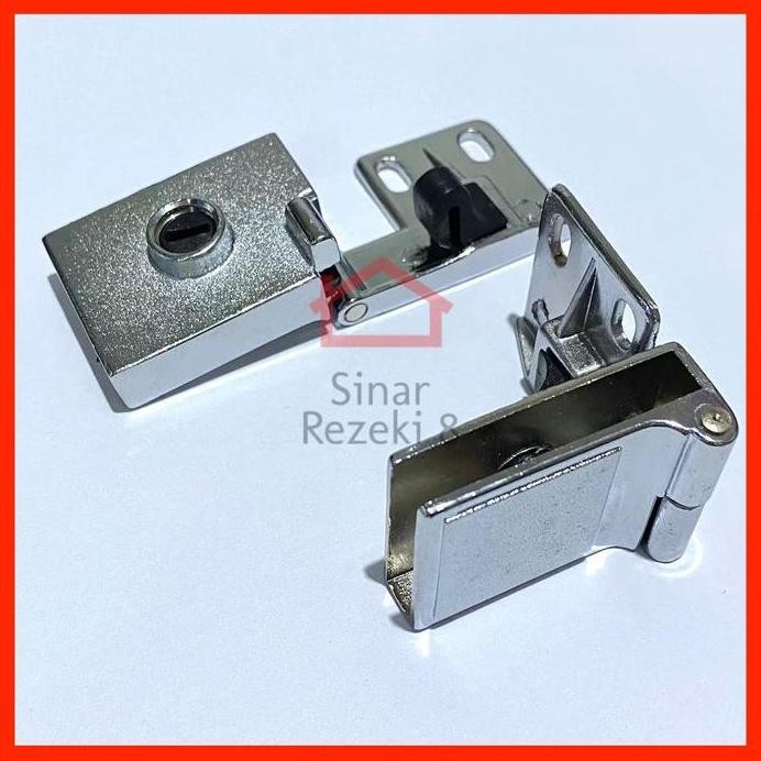 Engsel Kaca ke Kayu A2 CH Jepit / Skrup Samping Pintu Lemari Penjepit