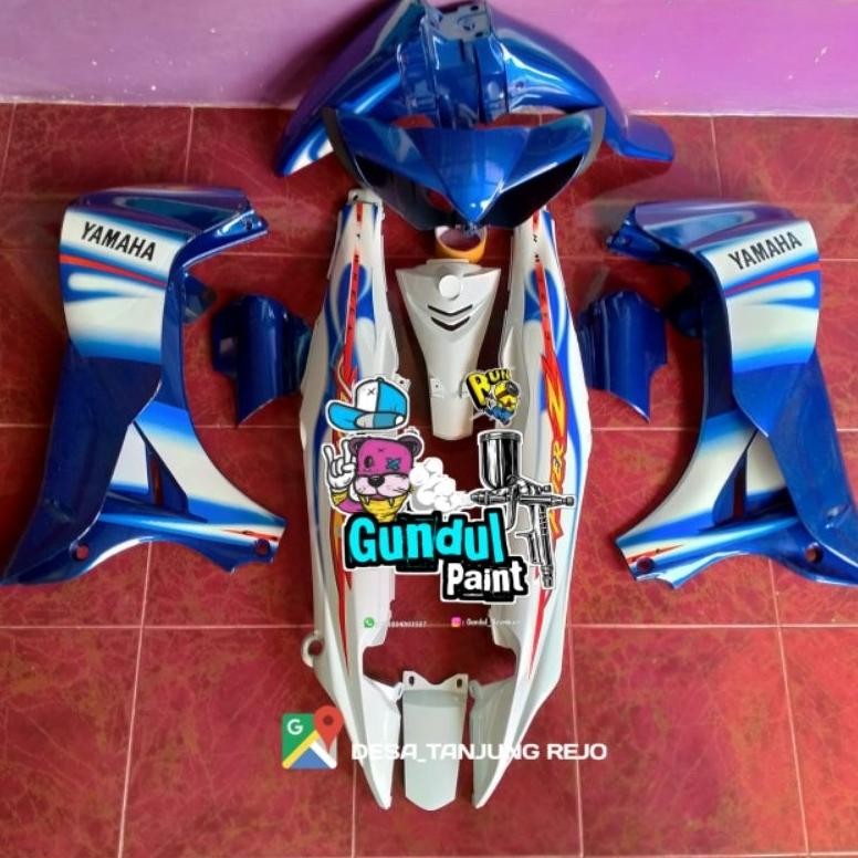 cover body full set halus jupiter z burhan BIRU PUTIH